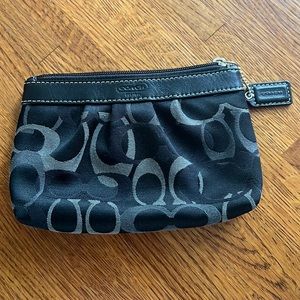 Y2K black and gray coach clutch/wallet